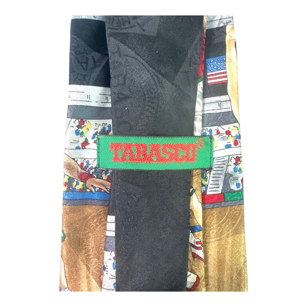 Tabasco Basketball Silk Novelty Tie Made in USA – Retro Scene - Picture 4 of 9